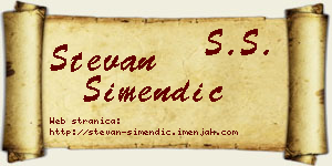 Stevan Simendić vizit kartica